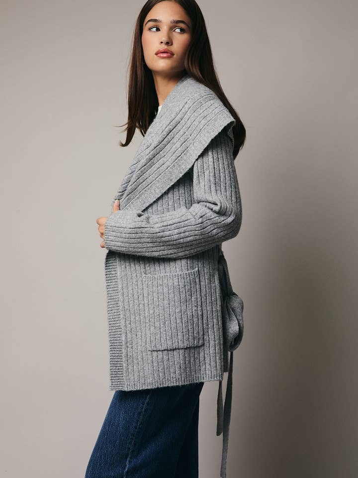 Sunday Edition by LE LIS - Wholesale Cardigan - Women's - LONG SLEEVE WRAP SWEATER CARDIGAN9
