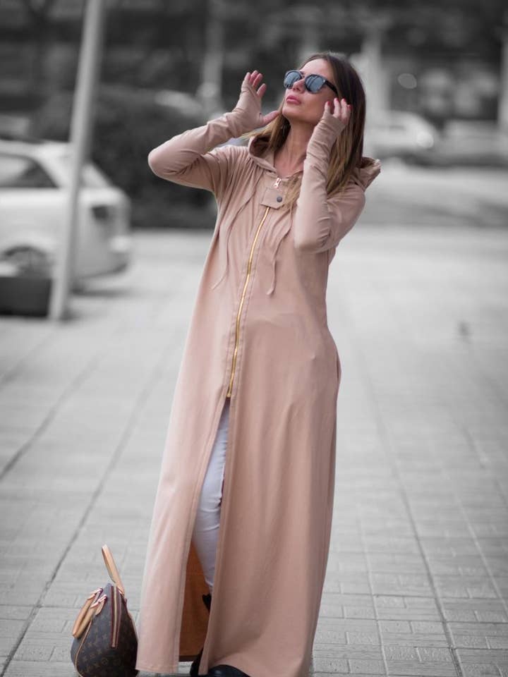 Long gilet à capuche MARIANA pour la vente par EUG fashion