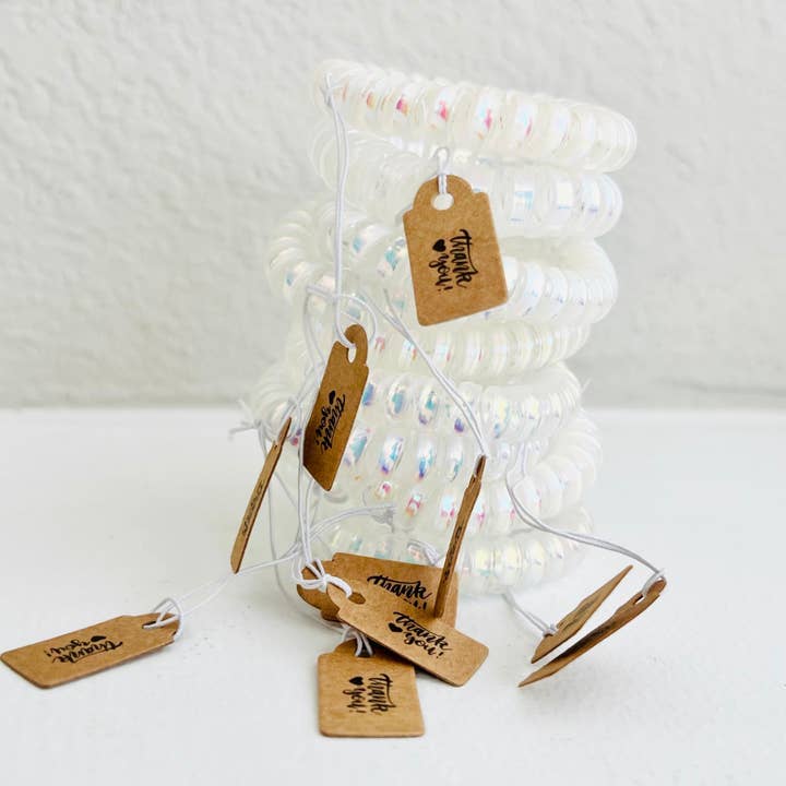 Tiny Gift Society - Wholesale Hair Tie - Thank You Gifts Holo Hair Coils Telephone Cord Hair Ties