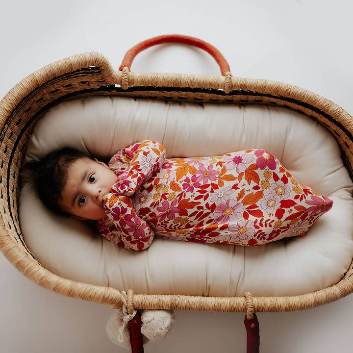 Three Little Tots - Wholesale Babygown - Baby - Wild Child Floral Hawaiian Knotted Gown8