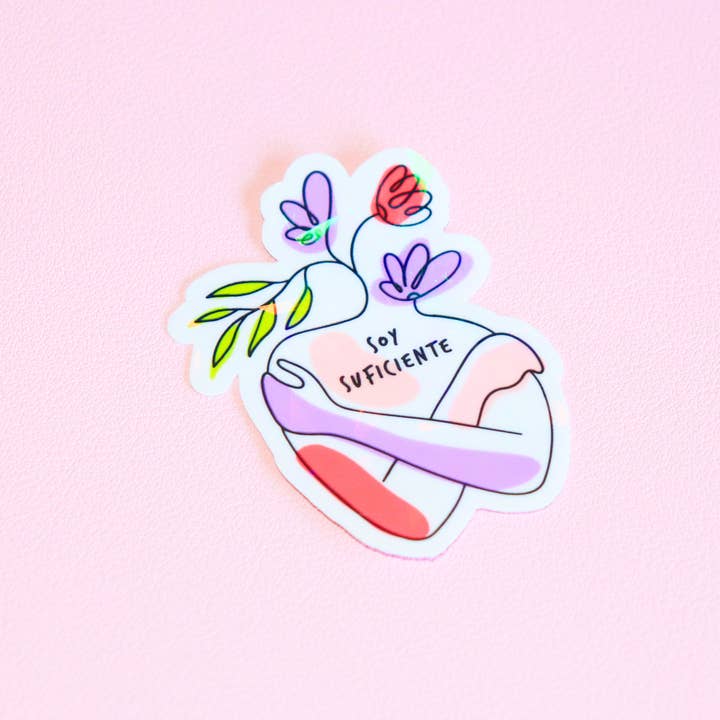Espyz Studio - Wholesale Sticker - Soy Suficiente Sticker - I am Enough Spanish - Transparent1