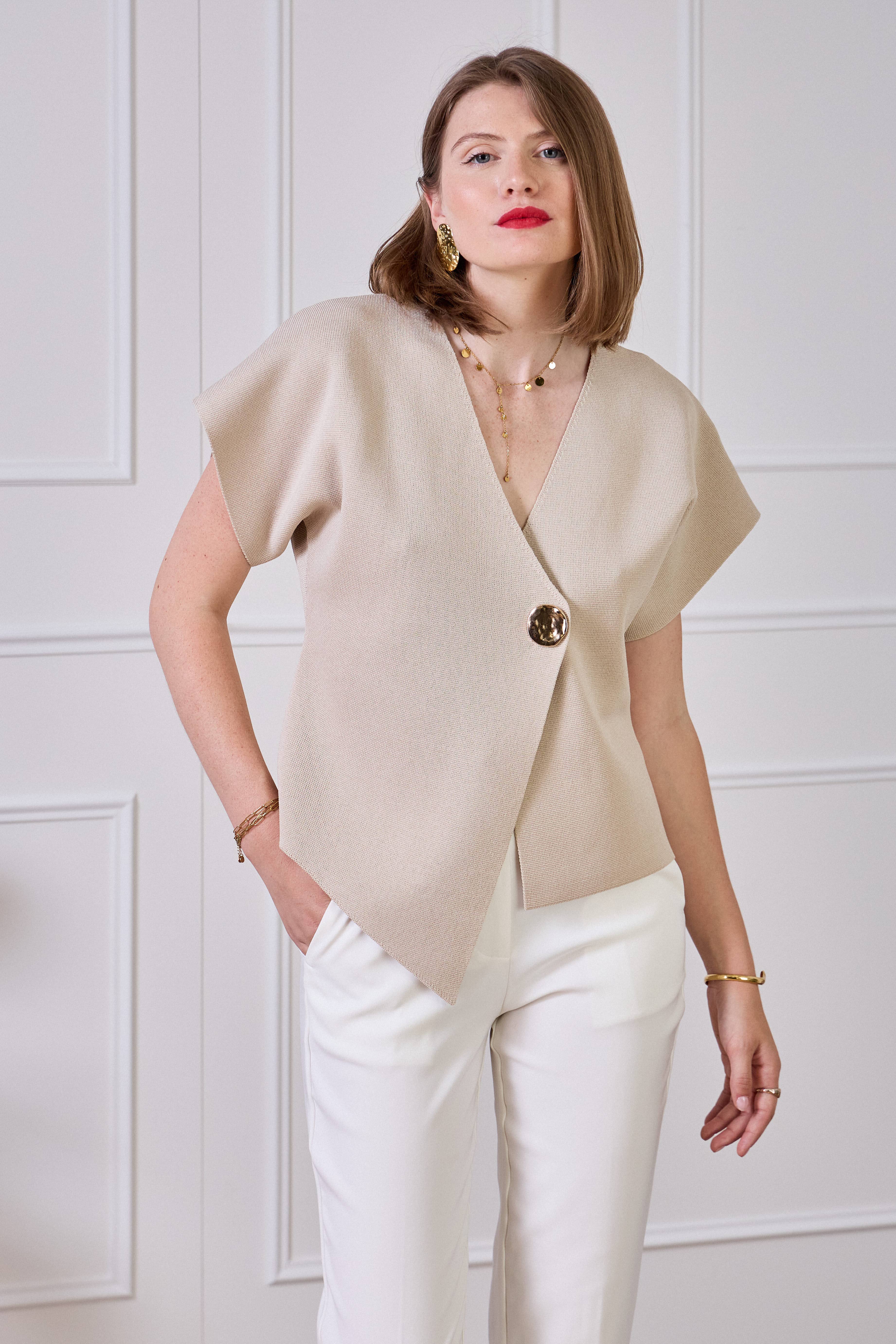 LULUMARY - Vendita all'ingrosso Gilè elegante - Donna - Gilet H724 con accessori0