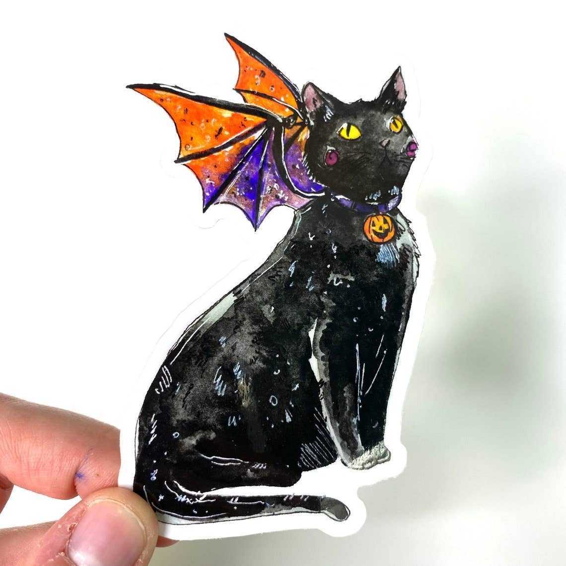 Aquabun - Wholesale Sticker - Black Cat Dragon Sticker