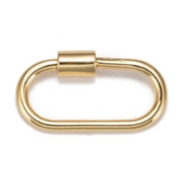 The Charm Bar Company - Wholesale Sluiting - * Gouden Piper-karabijnhaak | Gouden ovale halsketting met karabijnhaak0