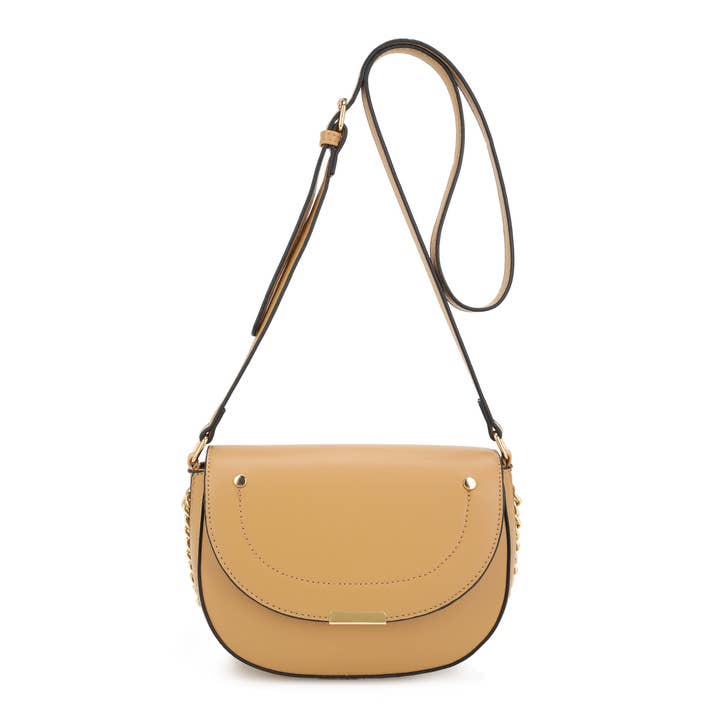 KAYLA+AVA - Wholesale Crossbody Bag - Women's - RITA Saddle Bag Accented with Chain, Women Crossbody Bag
