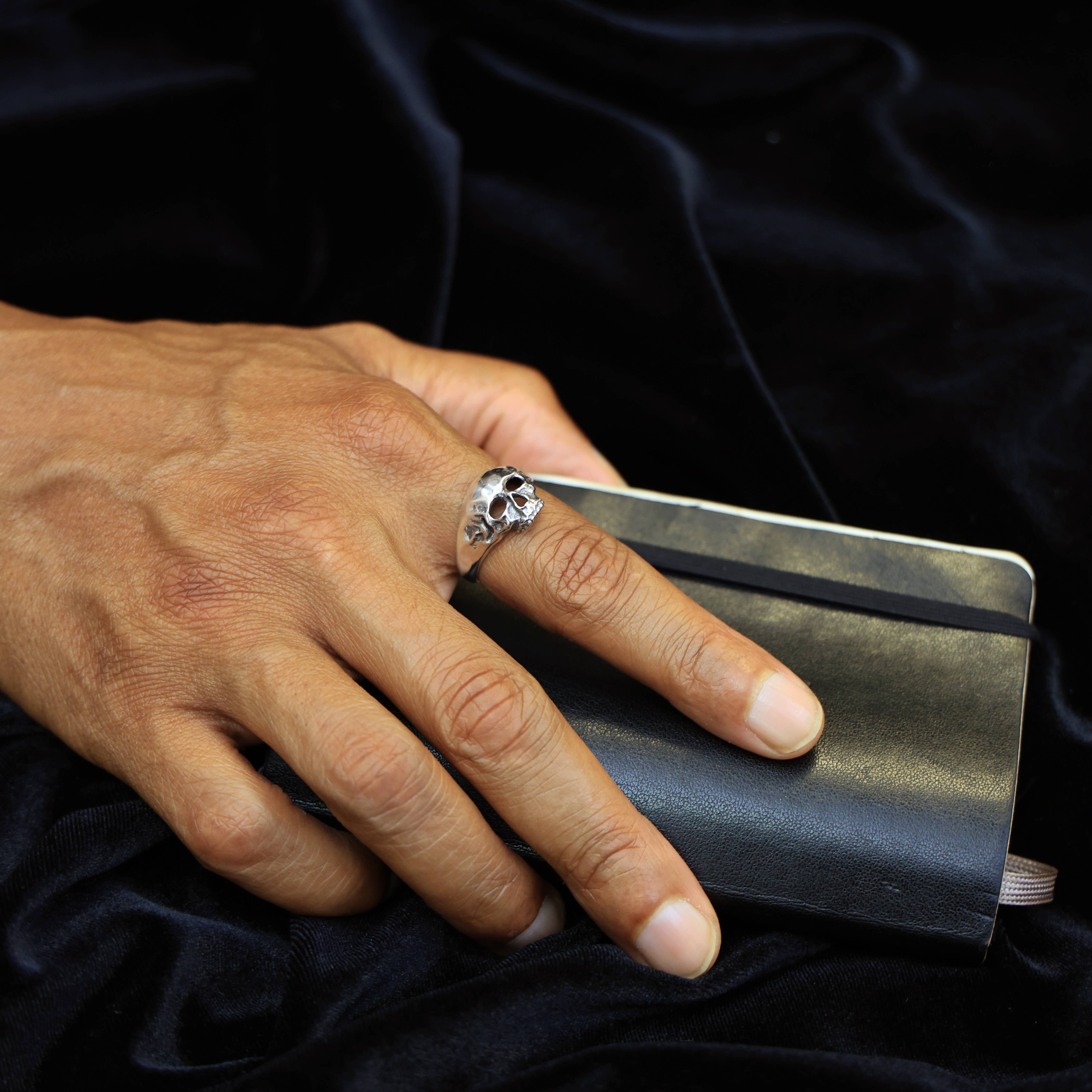 Nina Designs - Wholesale Cocktail/Statement Ring - Sterling Silver or Bronze Chunky Skull Ring2