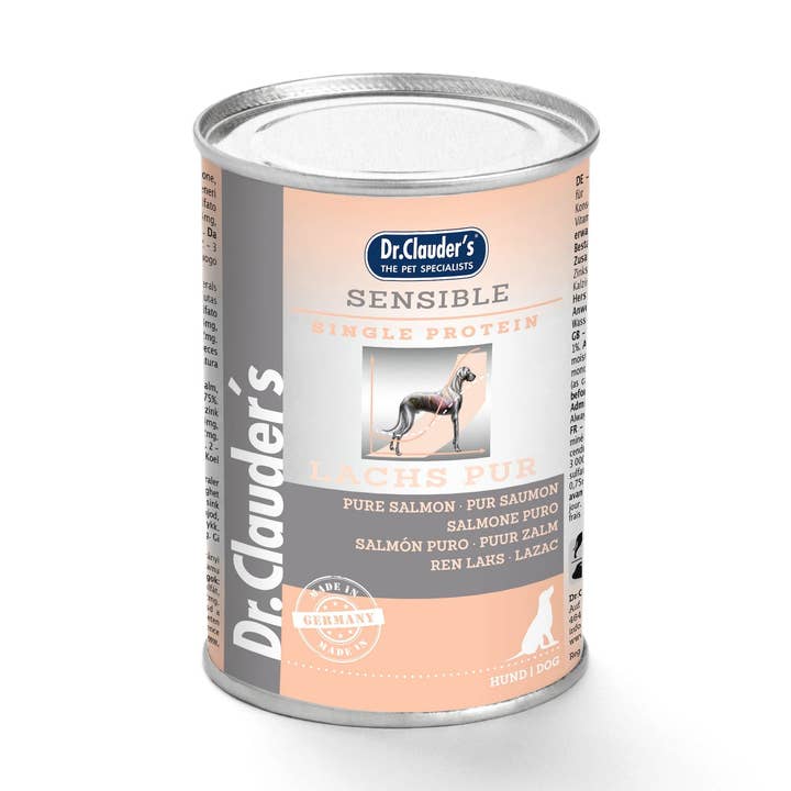 Dr Clauder's Selected Meat Sensitive Pure Salmon 375g for wholesale by Victory Pet Products Ltd