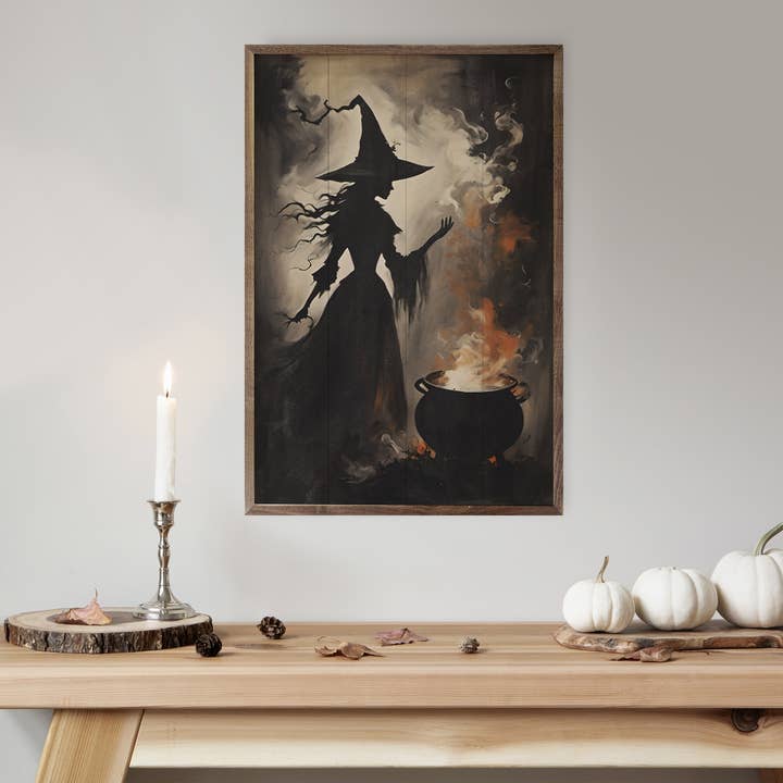Kendrick Home - Wholesale Sign - Magic And Mystery Witch With Cauldron