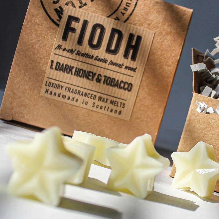 Fiodh 1: Dark Honey and Tobacco Wax Melts for wholesale by Hamilton and Morris Candlemakers