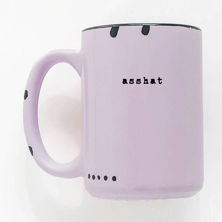 asshat | ceramic mug for wholesale by Prairie Chick Prints