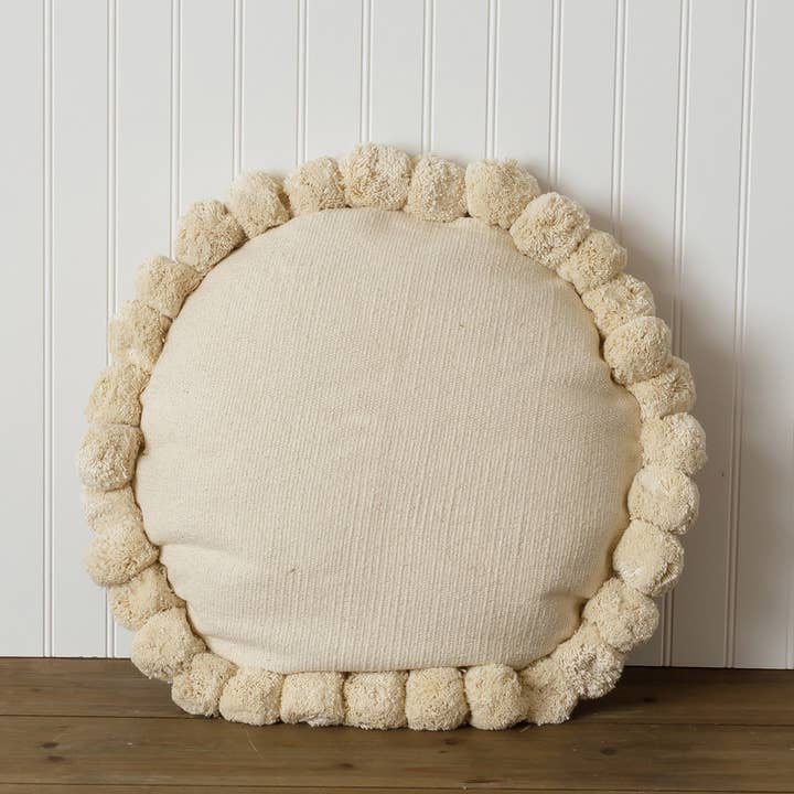 Audrey's Home & Gift - Wholesale Throw/Decorative Pillow - Pillow - Round Pom Pom (PC)