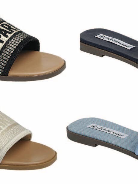 Flat Sandal -PARIS- Logo for wholesale by Andrea Bijoux