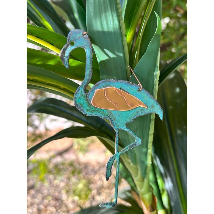 Dos Damas Designs - Wholesale Ornament - Flamingo Copper Christmas Ornament2
