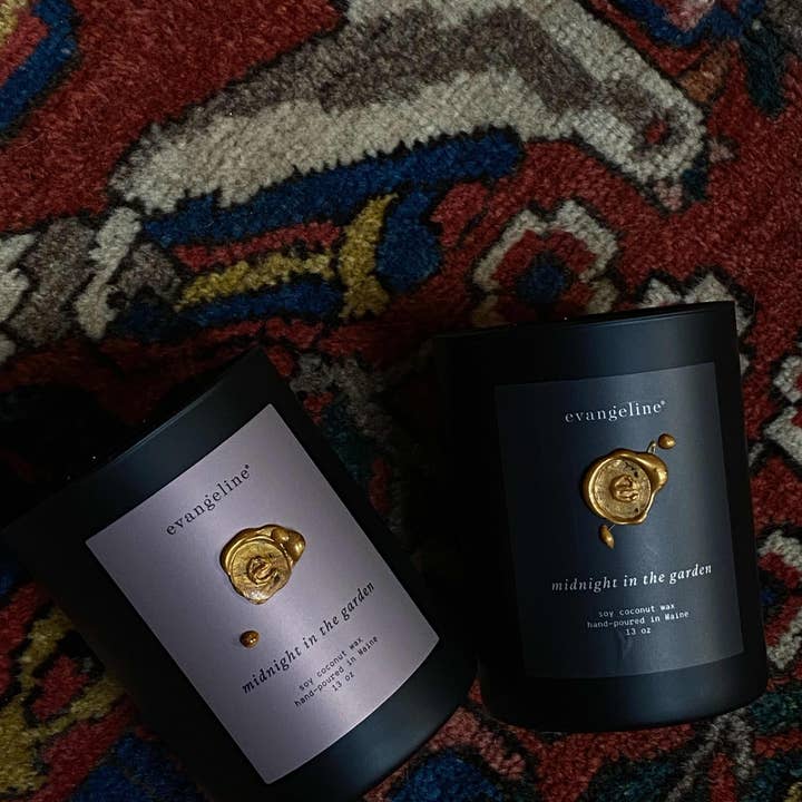 Evangeline Linens - Wholesale Jar/Filled Candle - Evangeline Candle ~ midnight in the garden5
