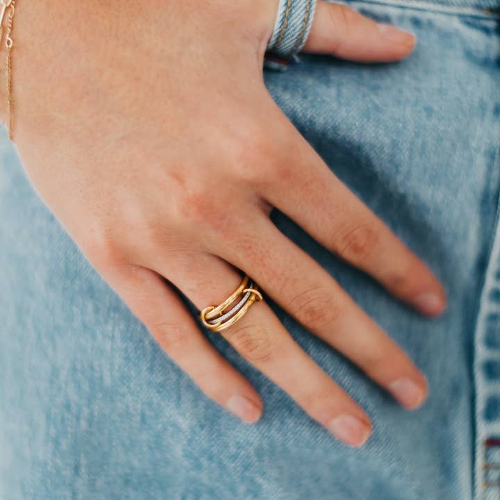 Pretty Simple - Wholesale Band/Stacked Ring - Layered In Diamonds Ring - WATERPROOF3