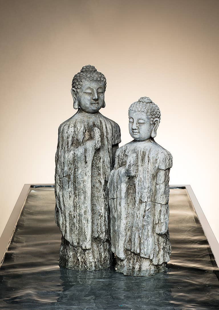 Abbott - Wholesale Sculpture - Medium Standing Buddha, 20" H, Concrete Sculpture2