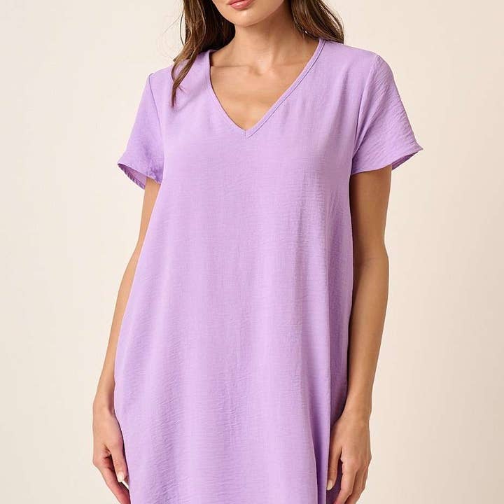 mittoshop - Wholesale Jurk - Dames - AIRFLOW SHIFTJURK MET V-HALS EN KORTE MOUWEN11