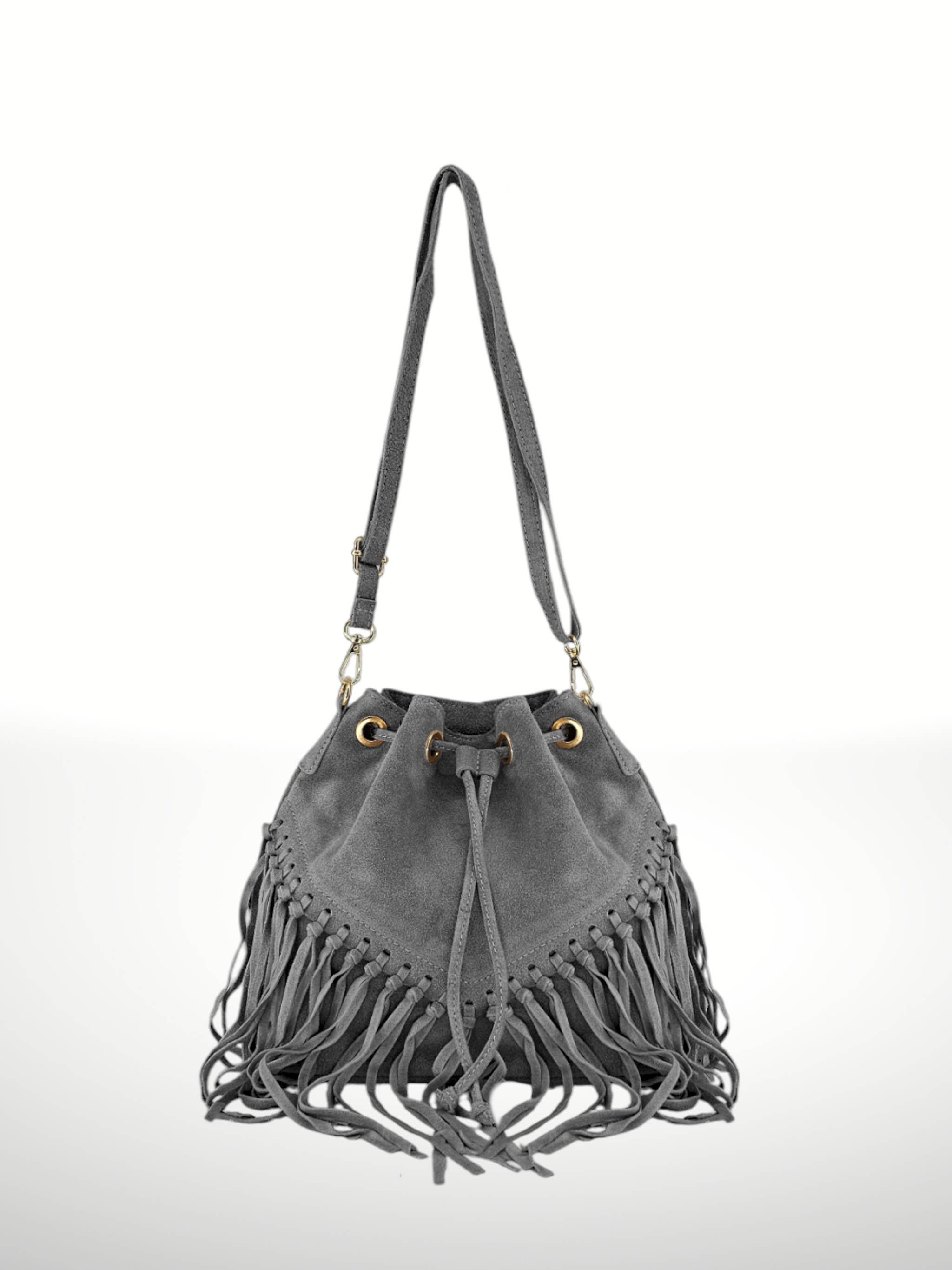 ITALIAN'S LEATHER – Großhandel Schultertasche – Damen – Emanuela Beuteltasche aus Wildleder 22041917