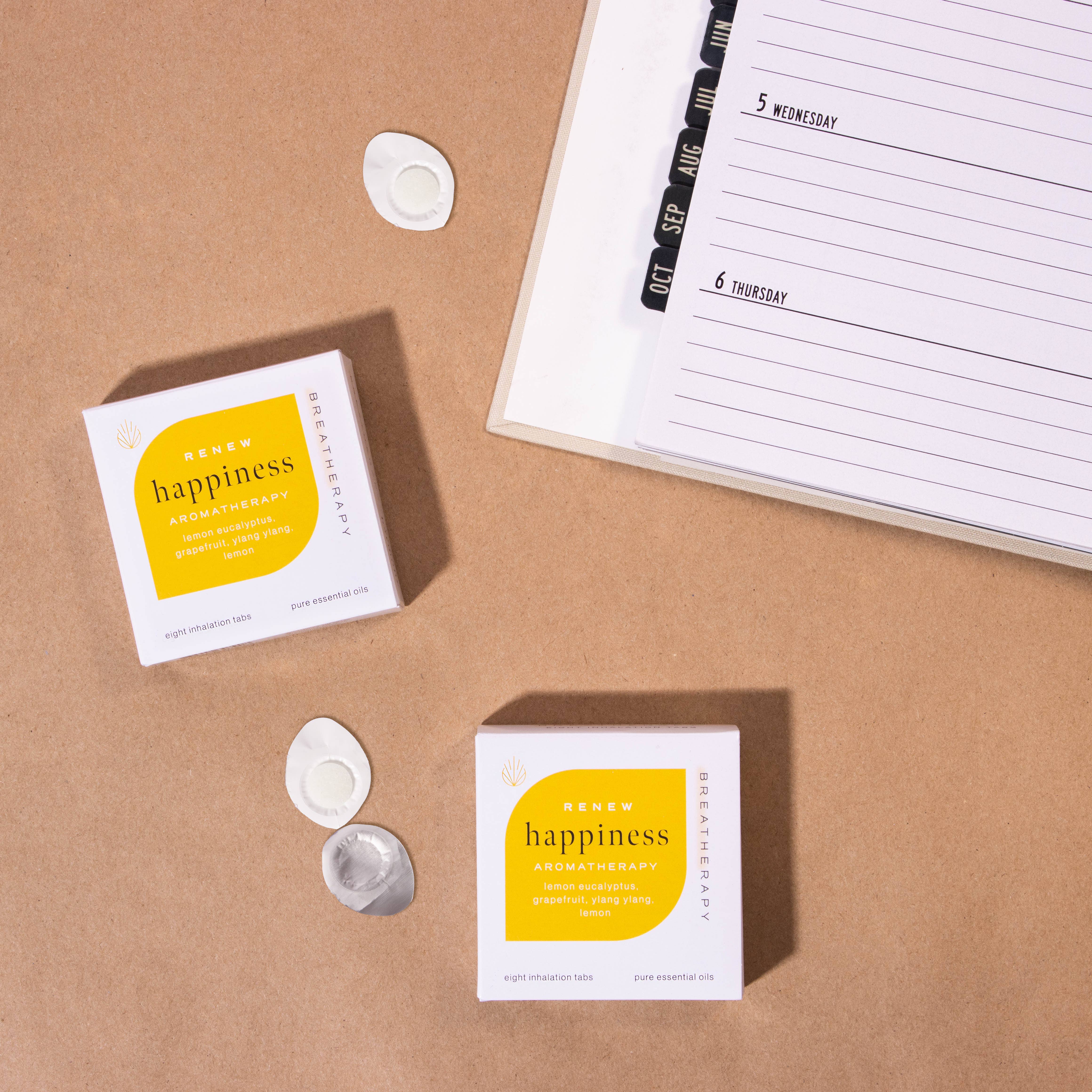 Breatherapy - Wholesale Aromatherapy Inhaler - HAPPINESS Aroma Patches — Comforting Mood Support (8-ct)10