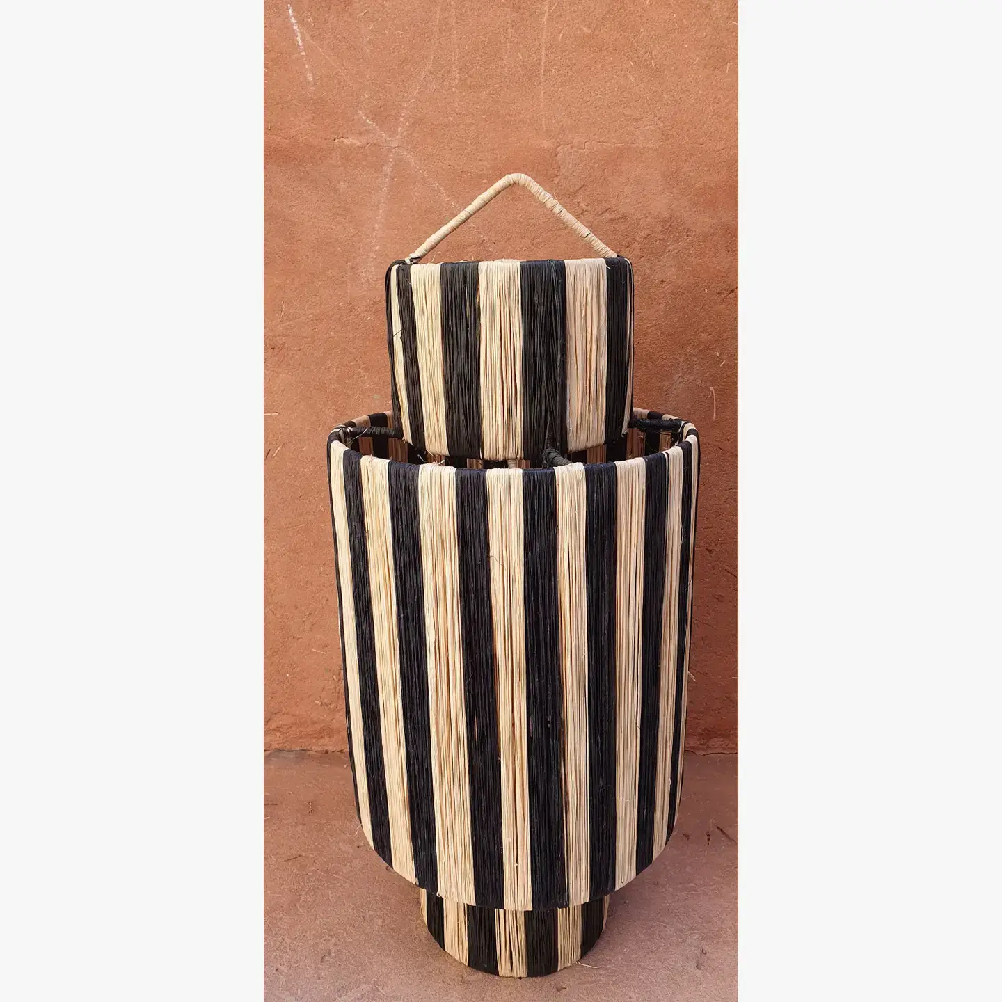 libitiishop – Engroshandel Lysekrone/pendellampe – Rustik loftslampe med rafia, 60 cm, hængende skærm2