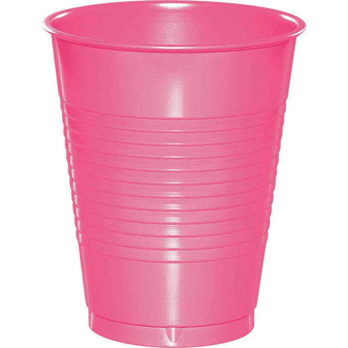 Bulk Candy Pink 16 oz Plastic Cups (240 per Case) for wholesale by Bulk Party Decor