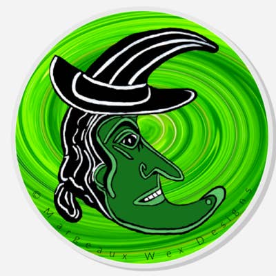 Wicked Witch Acrylic Pin for wholesale by Margeaux Wex Designs