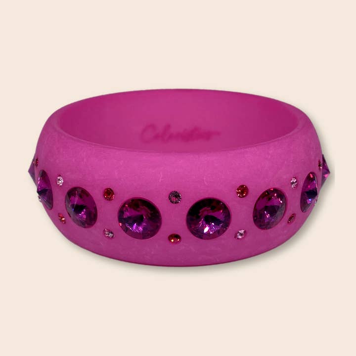 Maxi bracelet Catania en rose et multicolore pour la vente par Coloristers