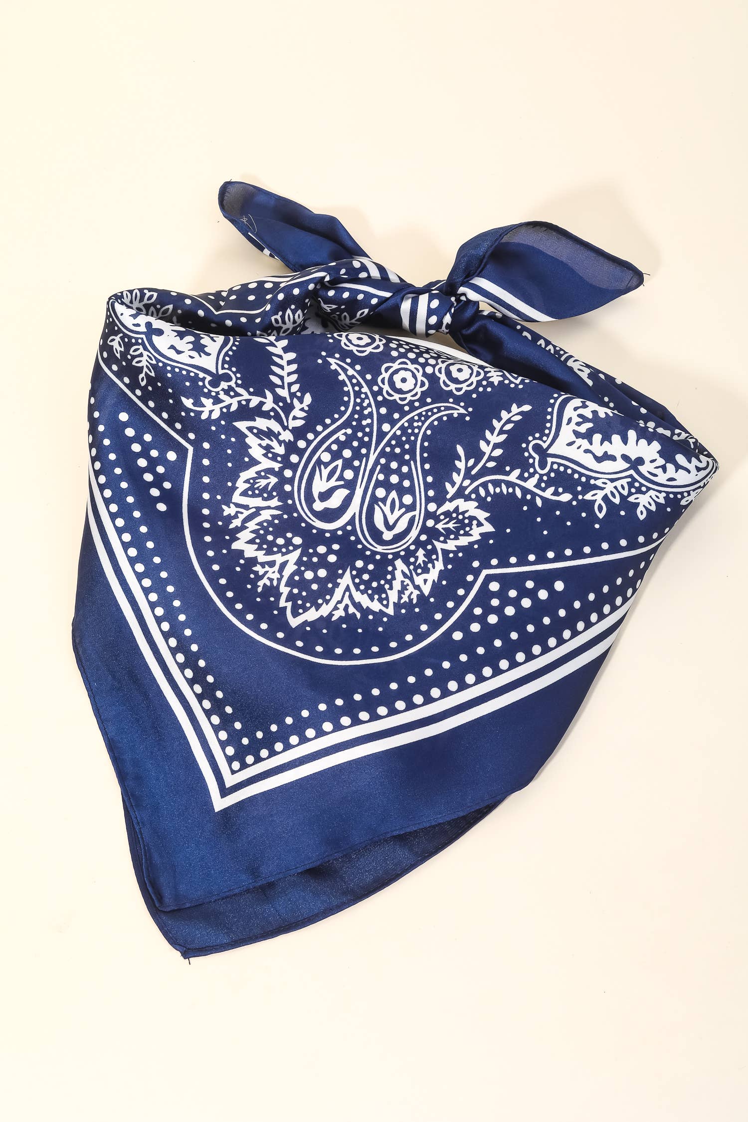 Anarchy Street - Wholesale Scarf - Women's - Light Paisley Design Square Bandana Scarf