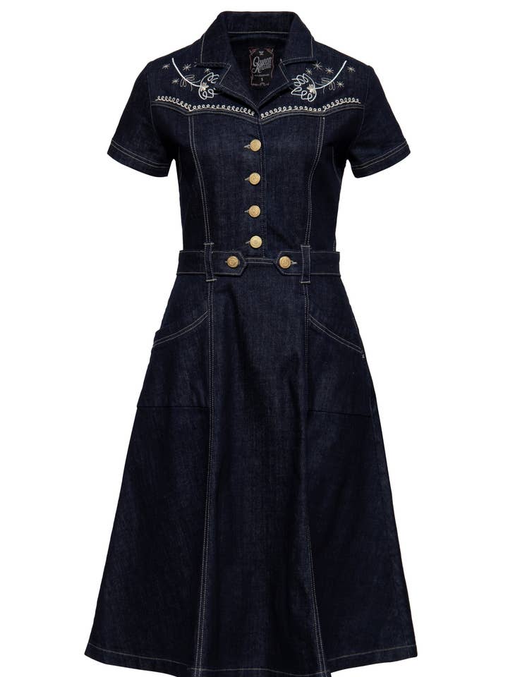 Western Swing Kleid mit Stickerei für den Großhandel von KING KEROSIN