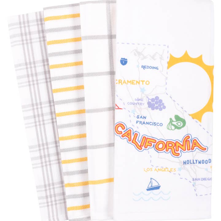 KAF Home - Wholesale Tea Towel - KAF Home State Themed Pantry Tea Towels, Cotton 18" x 28"2