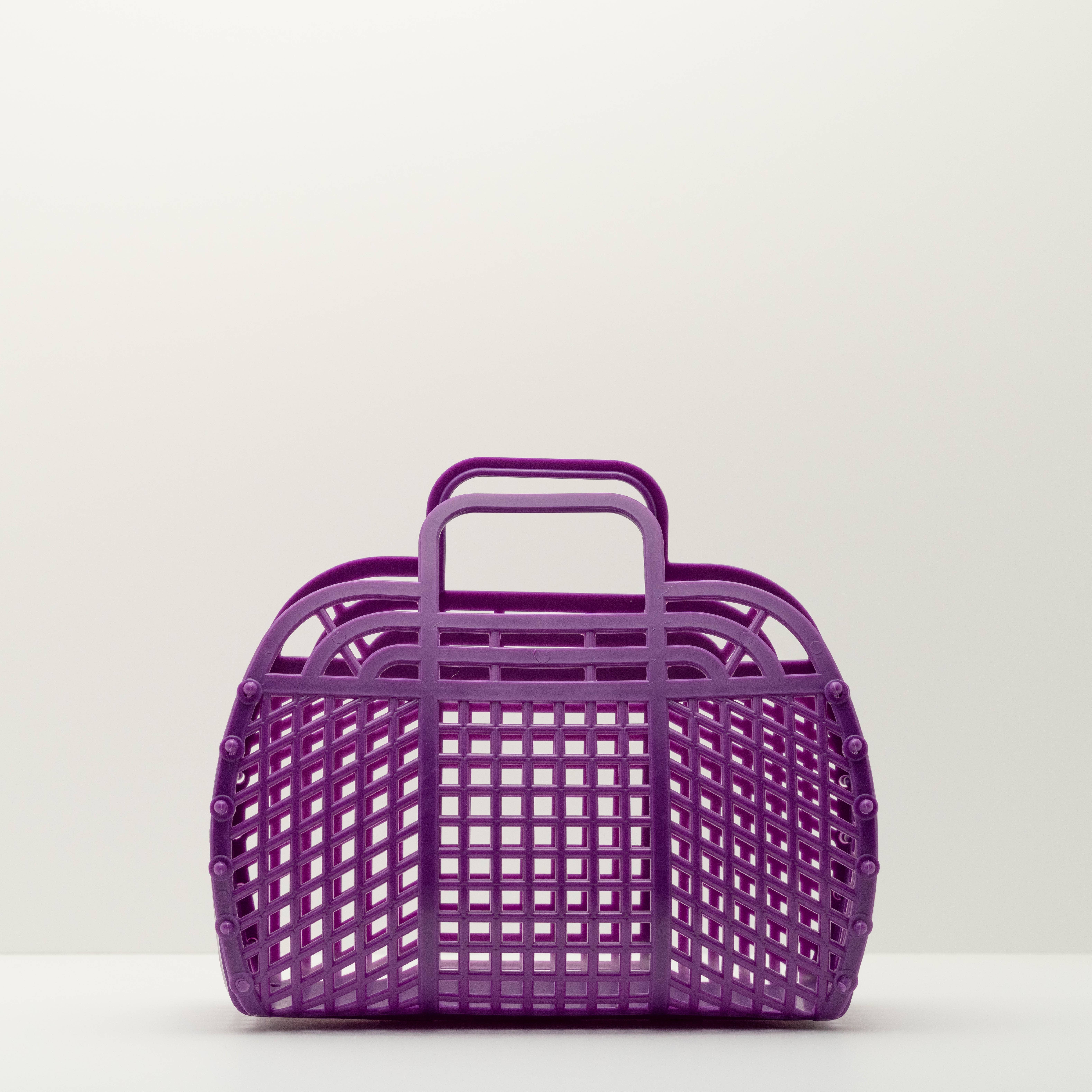 JustforZo boutique, Inc. - Wholesale Basket - Medium Retro Jelly Baskets, Bags - 𝙈𝙖𝙙𝙚 𝙞𝙣 𝙐𝙎𝘼!3