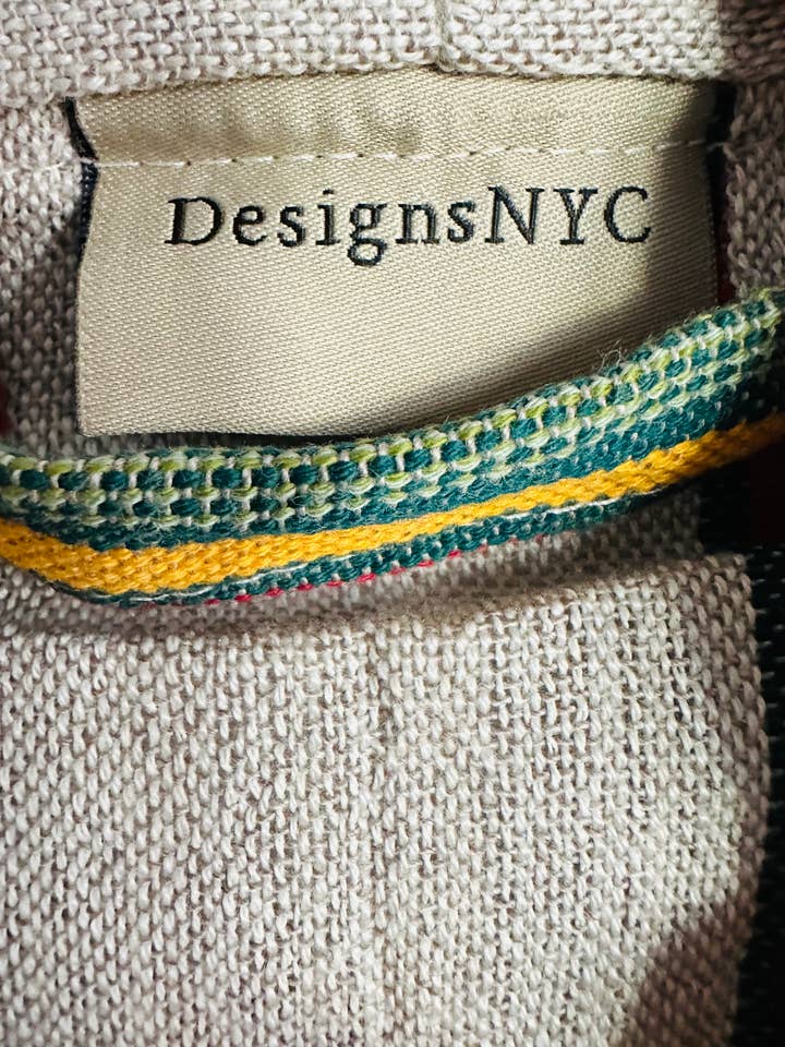 DesignsNYC - Wholesale Robe – Unisex - Hand-woven striped pattern bathrobe, loungewear, Green1