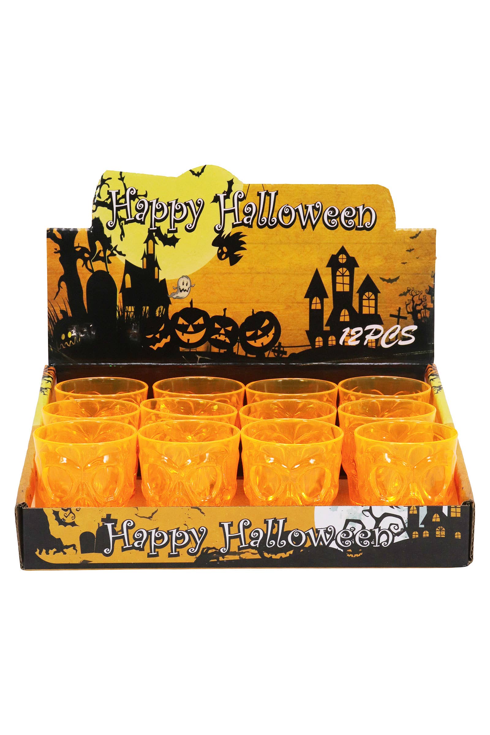 COMME INDIQUÉ Verre à shot en plastique avec LED colorée en forme de crâne d'Halloween en vente sur Faire2