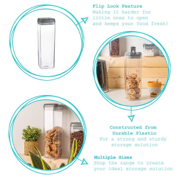 Rinkit Ltd – wholesale Food storage container – Flip Lock Plastic Food Storage Container - 1.9 Litre16