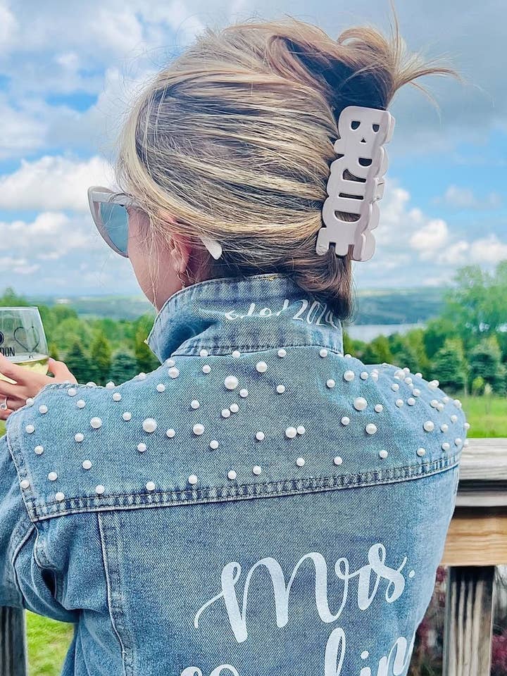 BRIDE Word Claw in Coconut Milk for wholesale by Fizzy