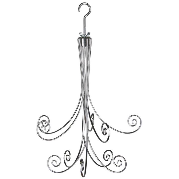 Woodstock Chimes - Wholesale Wind Chime - Fiddlehead Two-Tier Hanging Display - Silver