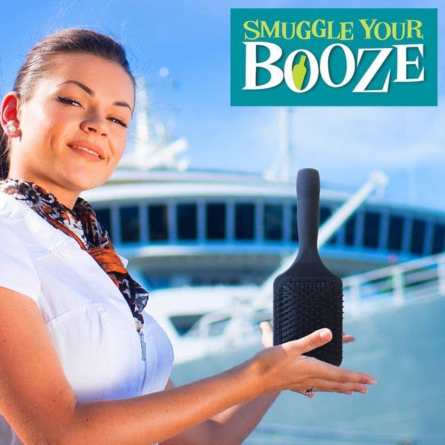 Smuggle Your Booze – wholesale Gag gift/novelty gift – 6 Hair Brush Flasks With POP Display
