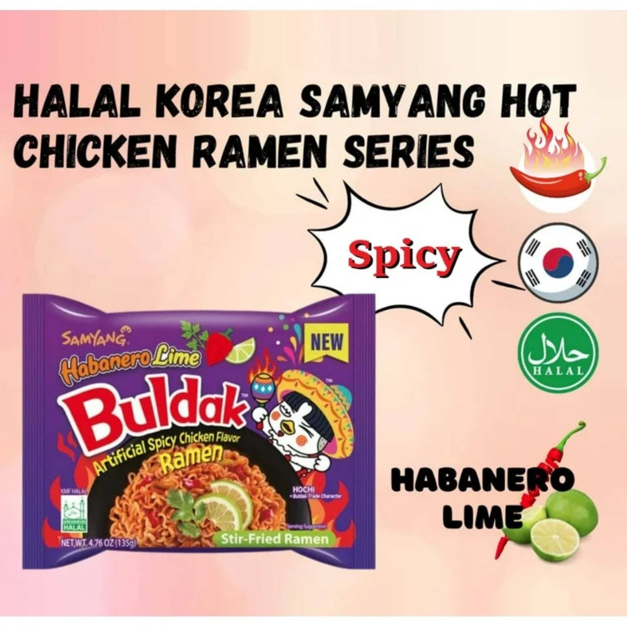utoppa GmbH - Wholesale Ramen - Samyang Buldak Habanero Lime 135 g2