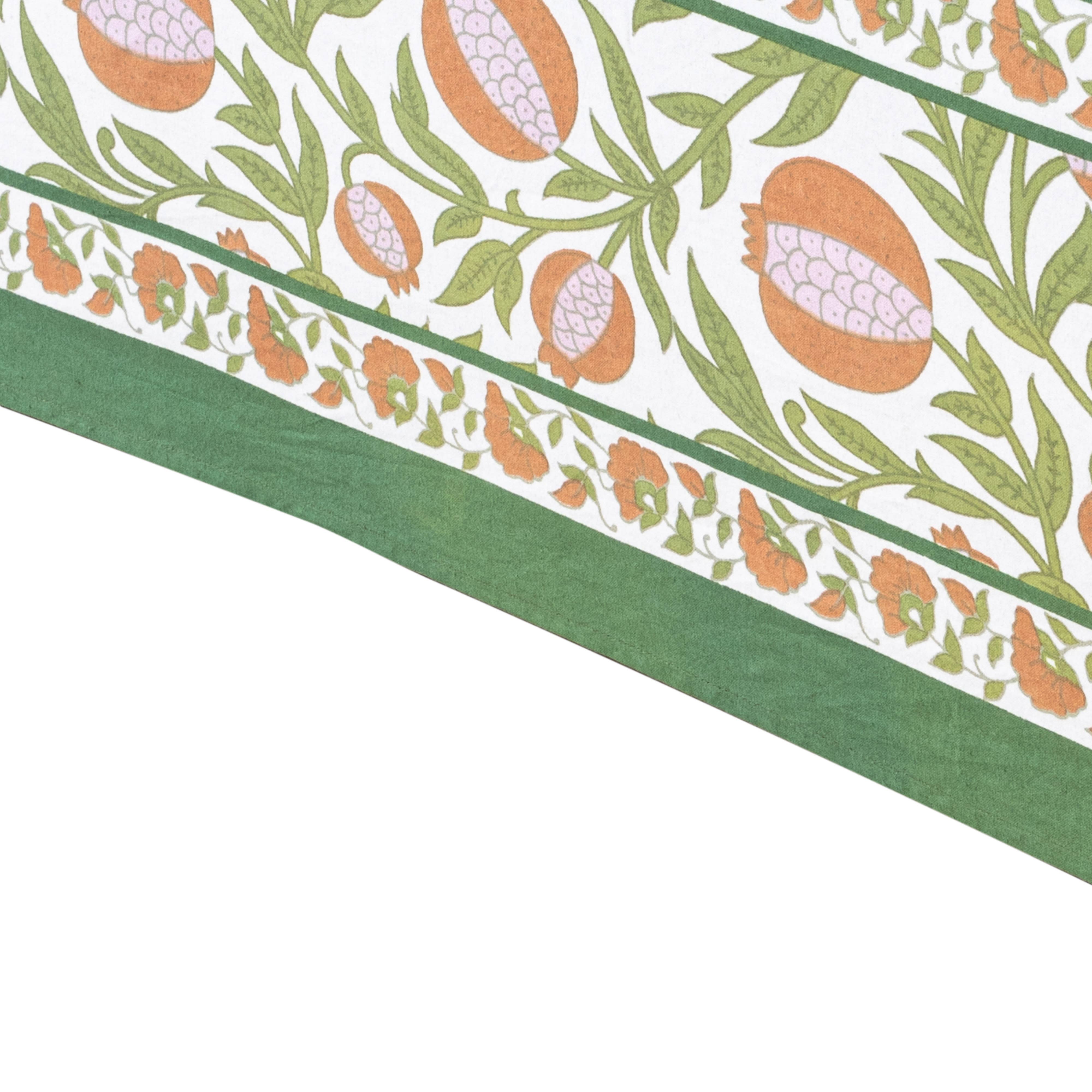 Couleur Nature - Wholesale Tablecloth - Grenadine Orange & Green Tablecloth5