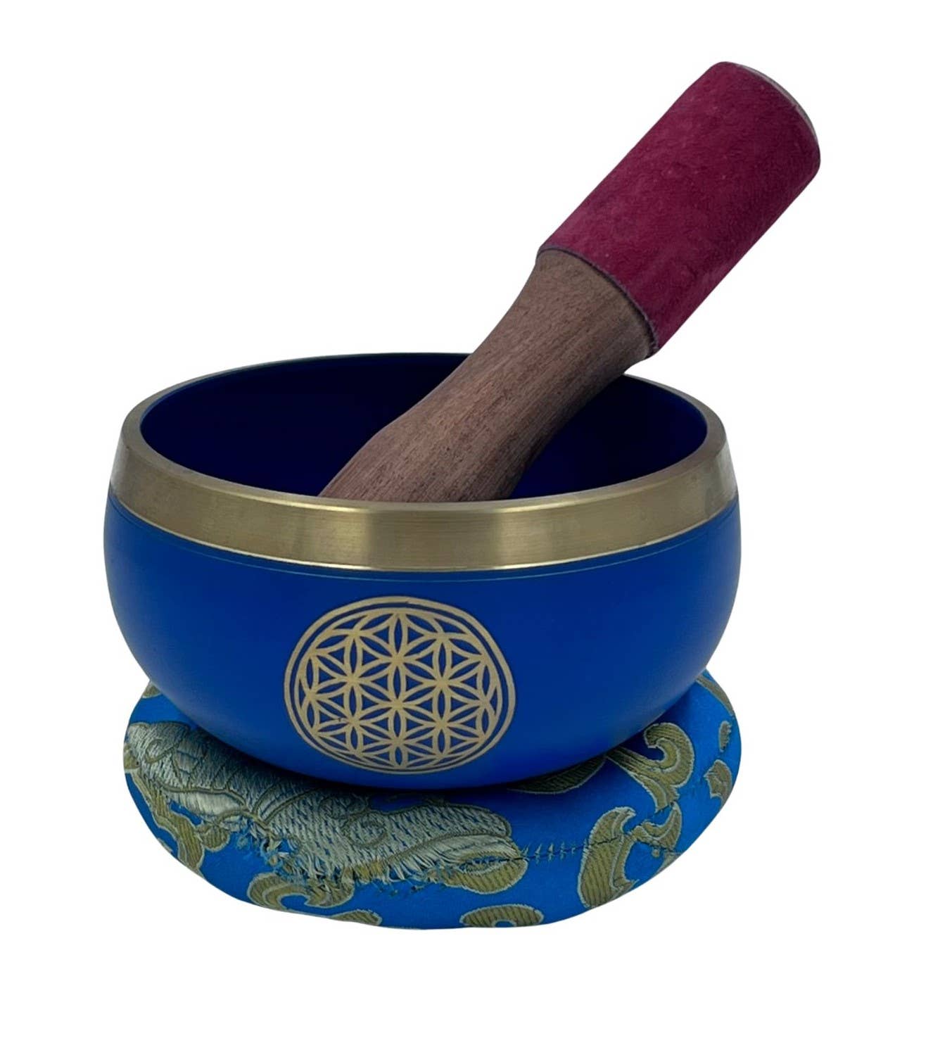 Lungta Imports - Wholesale Meditation Supplies - Singing Bowl Complete Set ~ Flower Of Life ~ Medium Size14