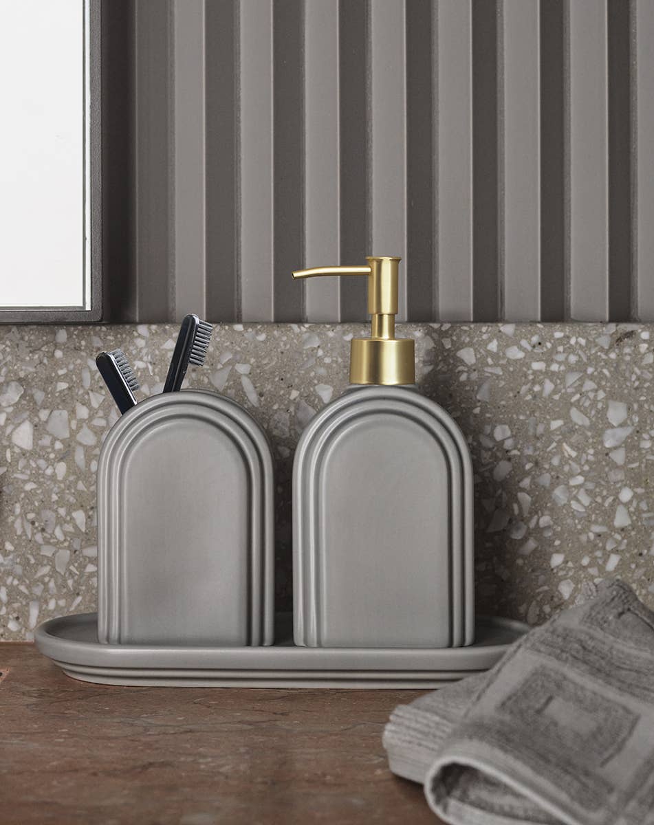 Grey Avalon Toothbrush Holder Dove for wholesale on Faire1