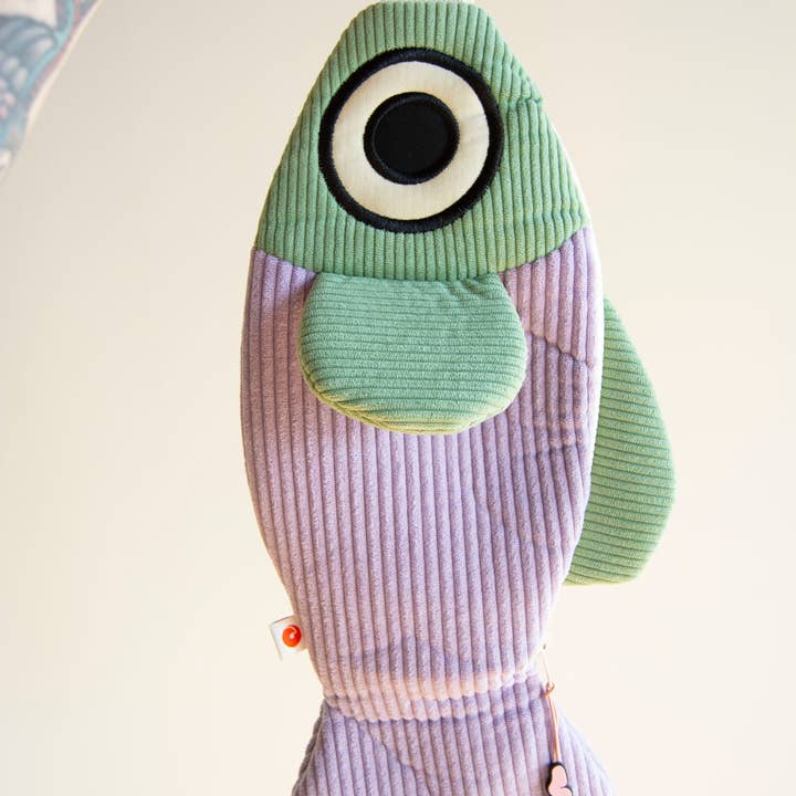 Curlworks - Wholesale Crossbody bag – Unisex - The Fish Bag - Lavender / Sage1