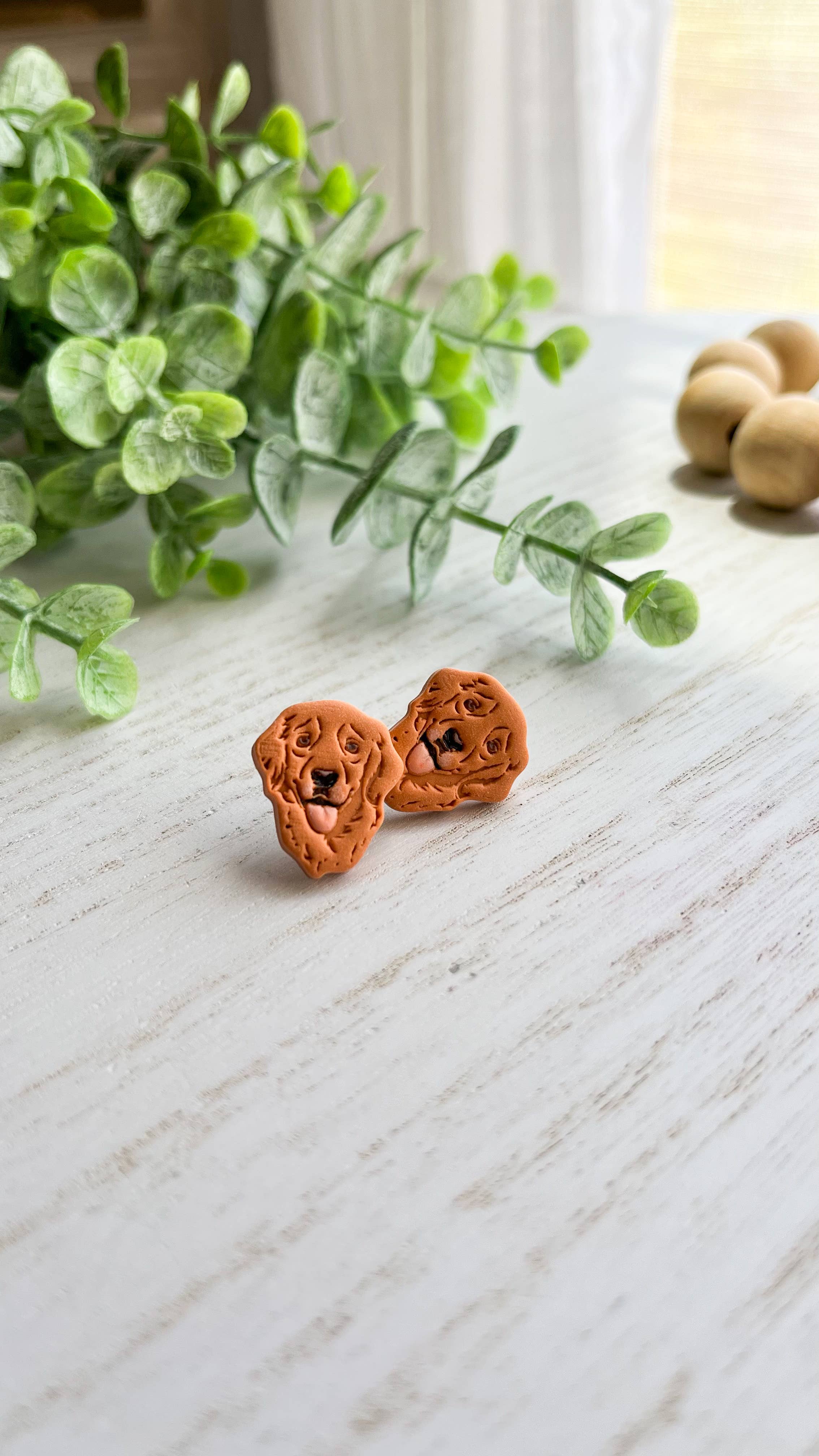 WanderingCalicoClay - Vendita all'ingrosso Orecchini a bottone - Orecchini Labrador Retriever, orecchini per cani in argilla polimerica2