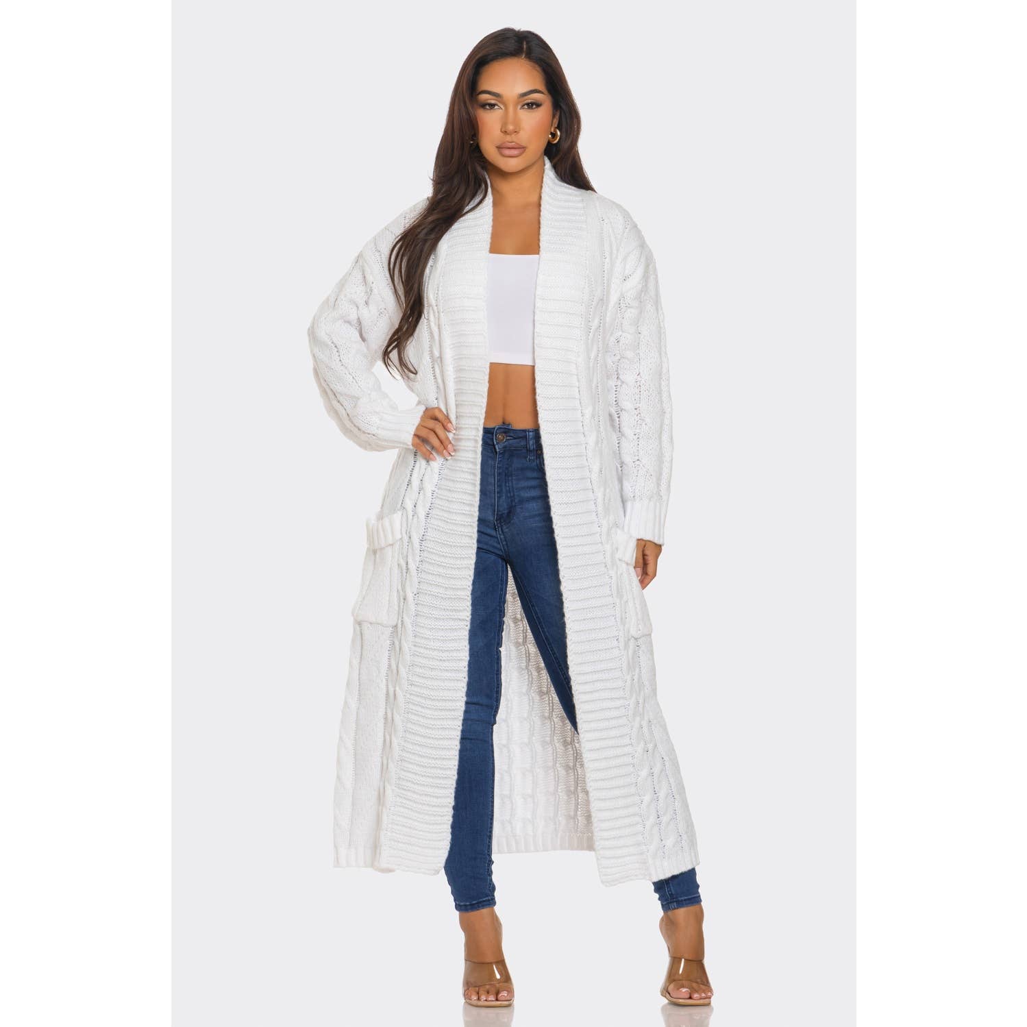 HiteJeans - Vendita all'ingrosso Cardigan - Donna - MAXI CARDIGAN IN MAGLIA CON CINTURA12