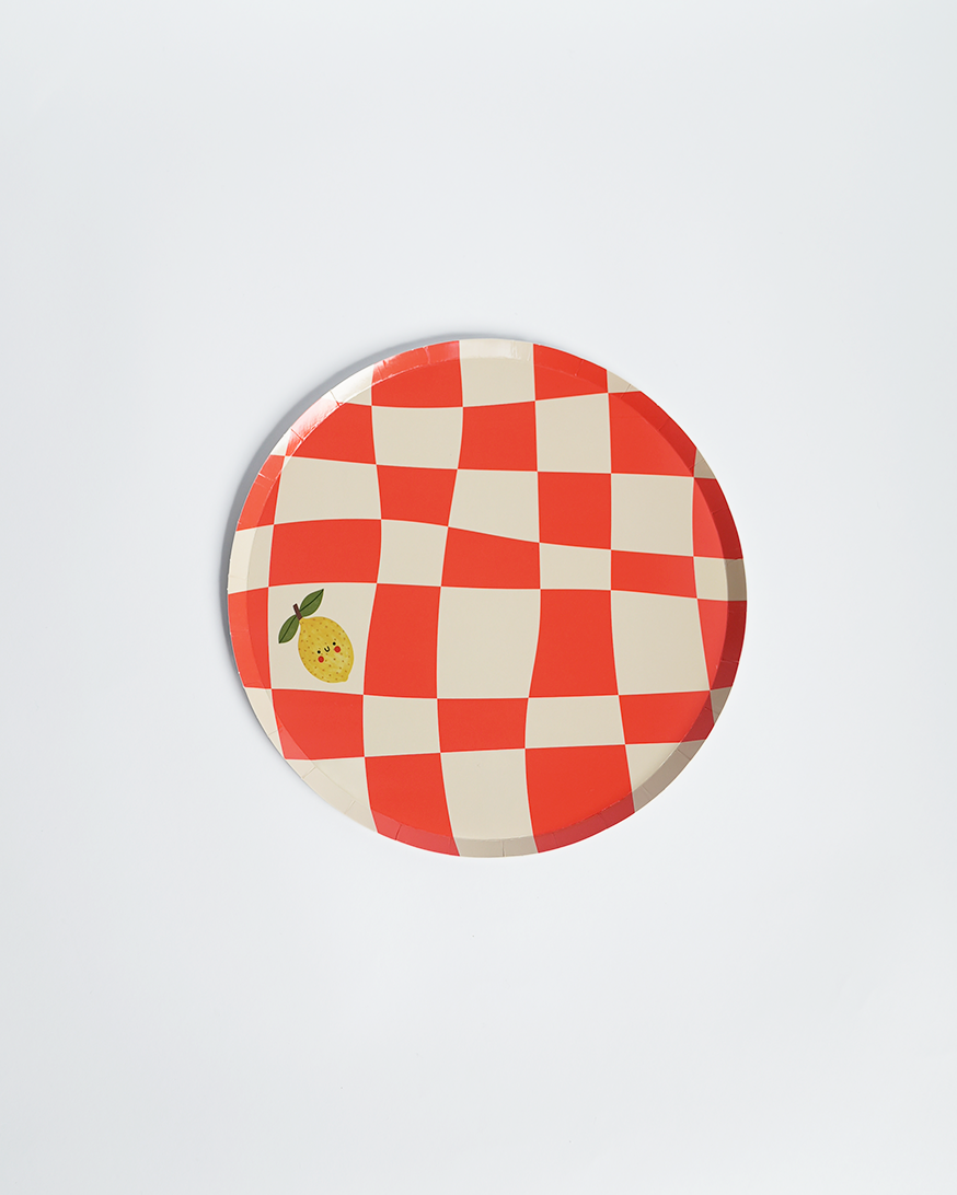 POP Party Supplies, LLC - Wholesale Disposable Plate - Checkered Dinner Paper Plates (x12) - Little Chef Collection1