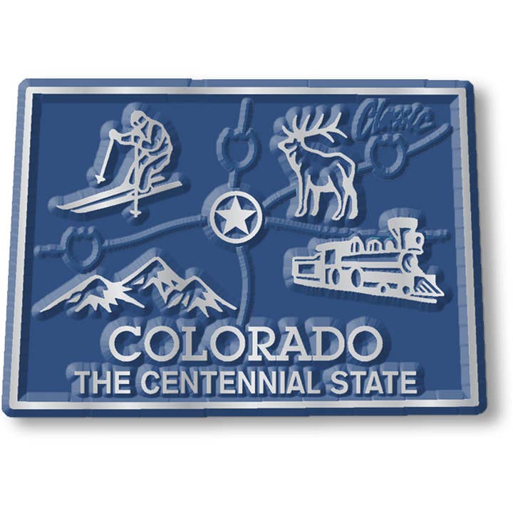 Colorado Small State Magnet, 2,2" x 2.2", fremstillet i USA for engroshandel hos 7 Star