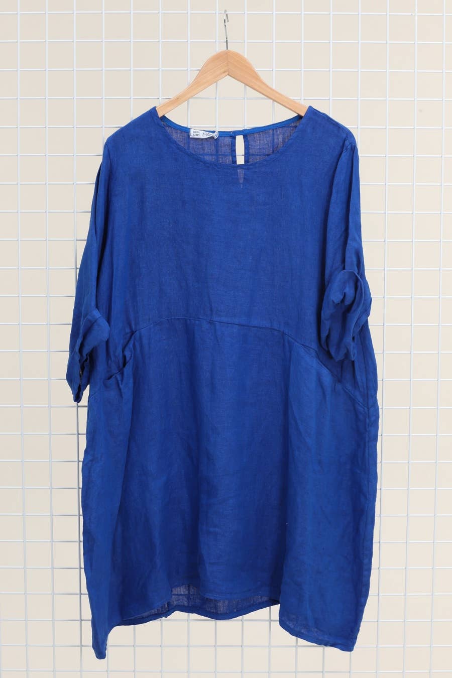 la maison des fibres naturelles – Engroshandel Kjole - Dame – Kort hørkjole med rund hals i 100 % hør 671952