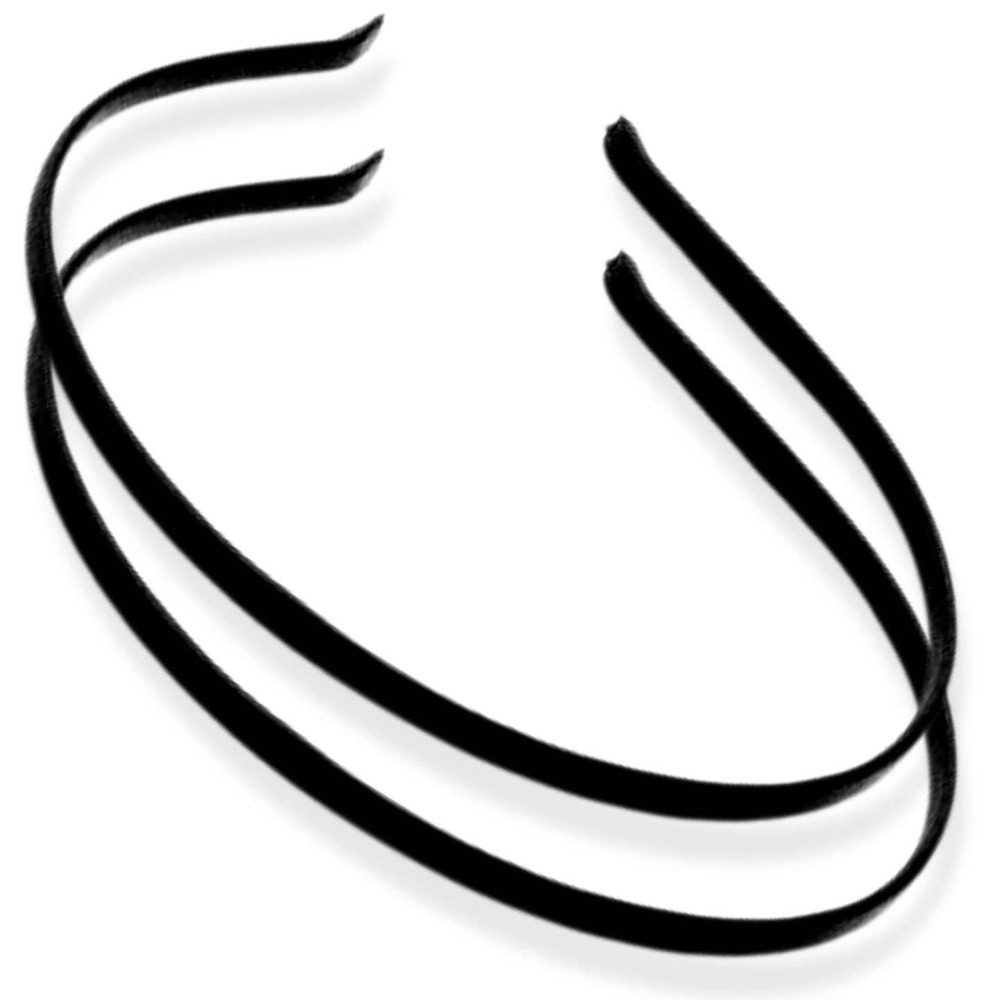 Topkids Accessories – wholesale Fashion headband – women's – 2pc Thin Satin Covered Metal Headbands Hair Bands Alice Bands Ribbon Wrapped Hairbands Head Bands Adult Women Girls Black White Pink Fuchsia6