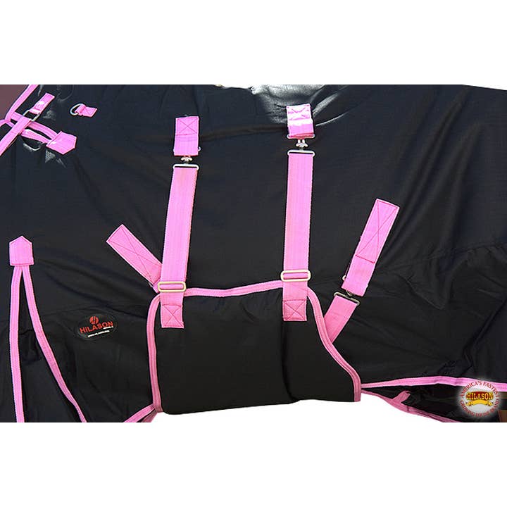 HILASON - Wholesale Horseback Riding Gear - HILASON 1200D Winter Waterproof Turnout H. Blanket Belly Wrap| |15