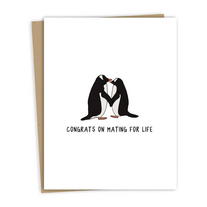 rockdoodles - Wholesale Wedding Card - Congrats On Mating For Life | Wedding Card